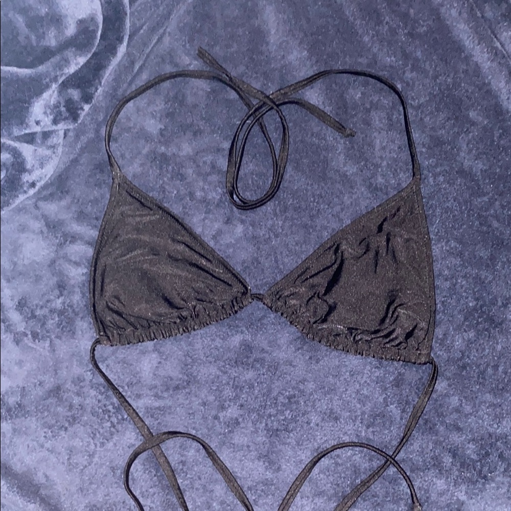 Elegant Black Triangle Bikini Top